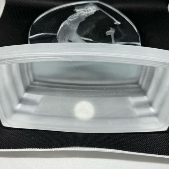 Vintage Cristal d'Arques France Lead Crystal Golf Desk Trophy Ornament 3D - Picture 4 of 8